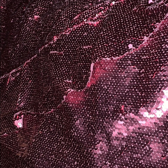 GLAMOROUS Metallic Rose Gold Sequin Peplum Pink Mini Skirt - Picture 7 of 10